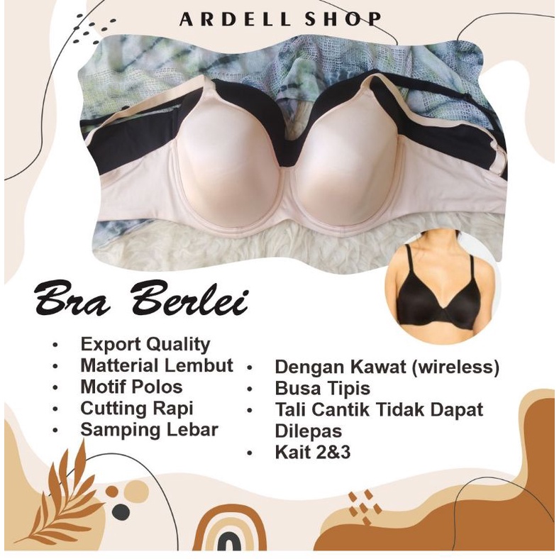 CB BERLEI BRA WANITA KAWAT FULL CUP POLOS JUMBO BIG SIZE 42D 42E PSL