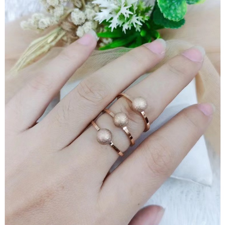 Cincin Titanium Biji bola Perhiasan 2272