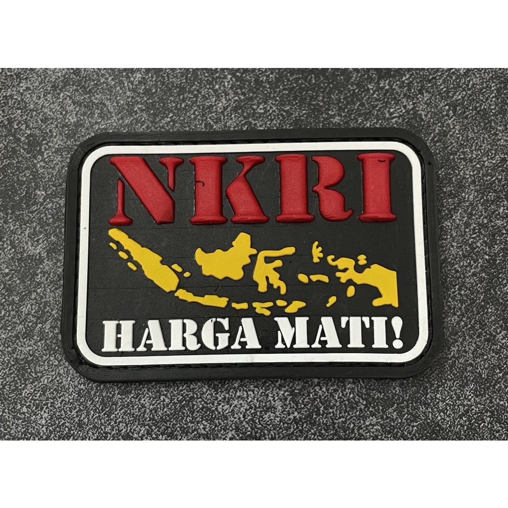 Patch NKRI Harga Mati (Kuning) - Patch Velcro NKRI - Prepetan