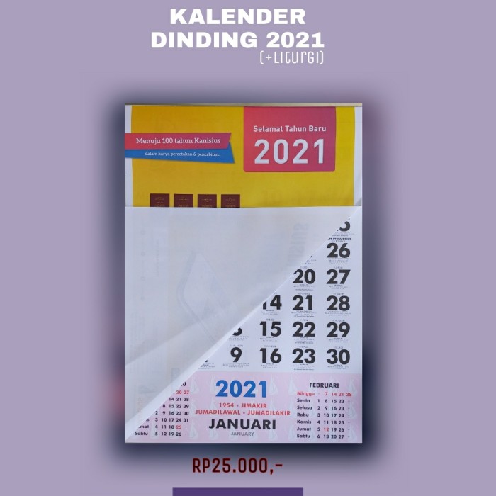 

Kalender dinding 2021 (+Liturgi) PT.Kanisius