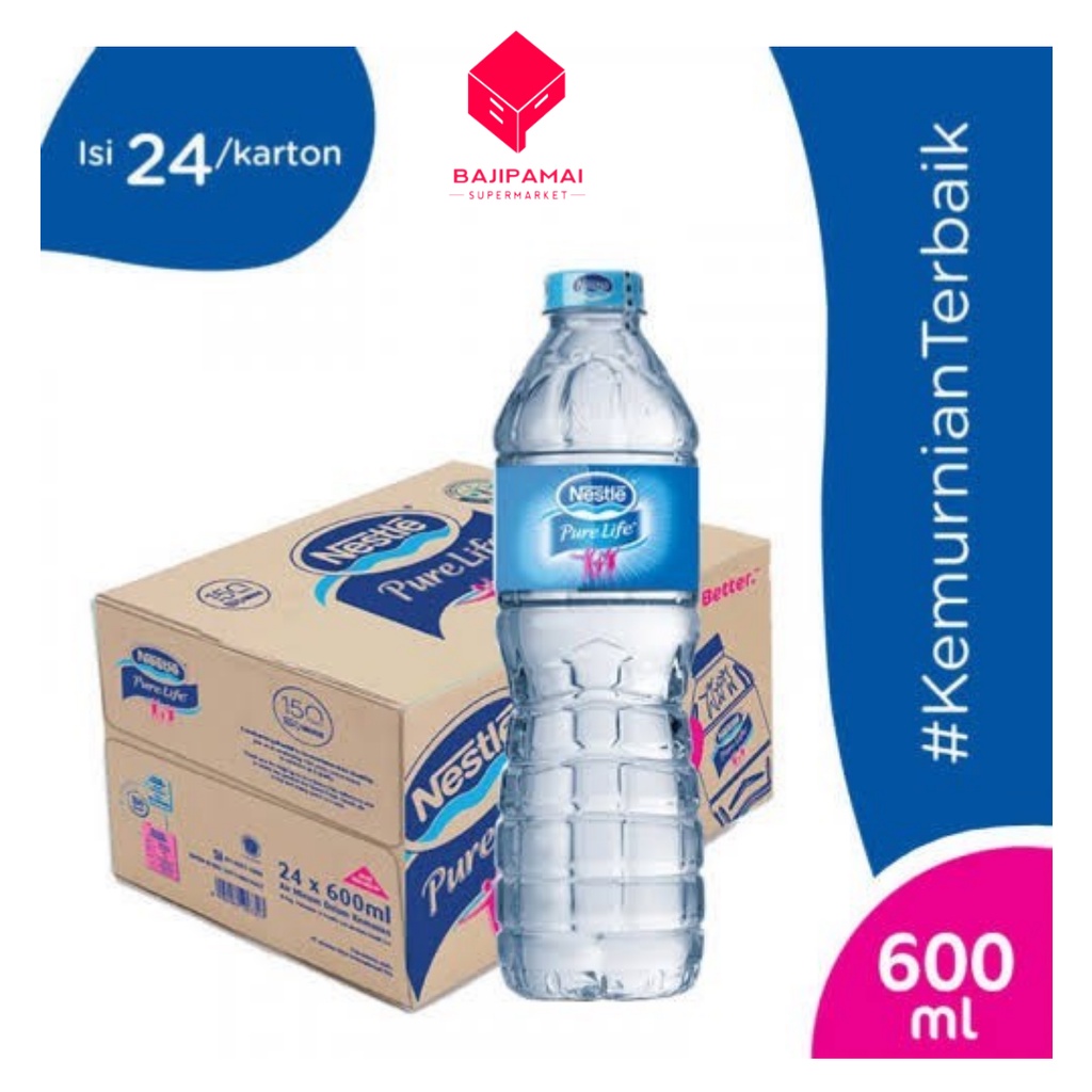 

Nestle Pure Life Botol Kecil 600ml per Dus Karton isi 24