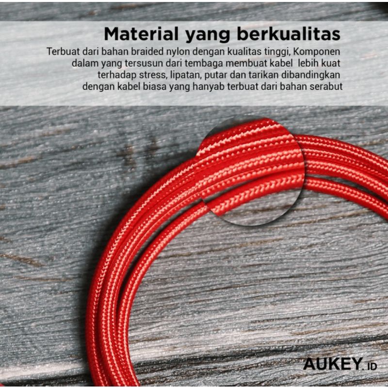 Aukey MFi CB-BAL4 USB A to Lightning Cable 2M