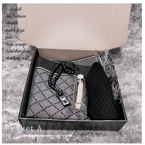 Hampers Tahlilan - Gift Box Lebaran - Hampers Sajadah dan Sarung Pria diskon berkah