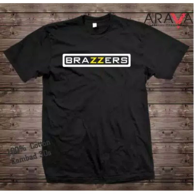 KAOS T-SHIRT BRAZZERS / KAOS CUSTEM PRIA /KATAKATA