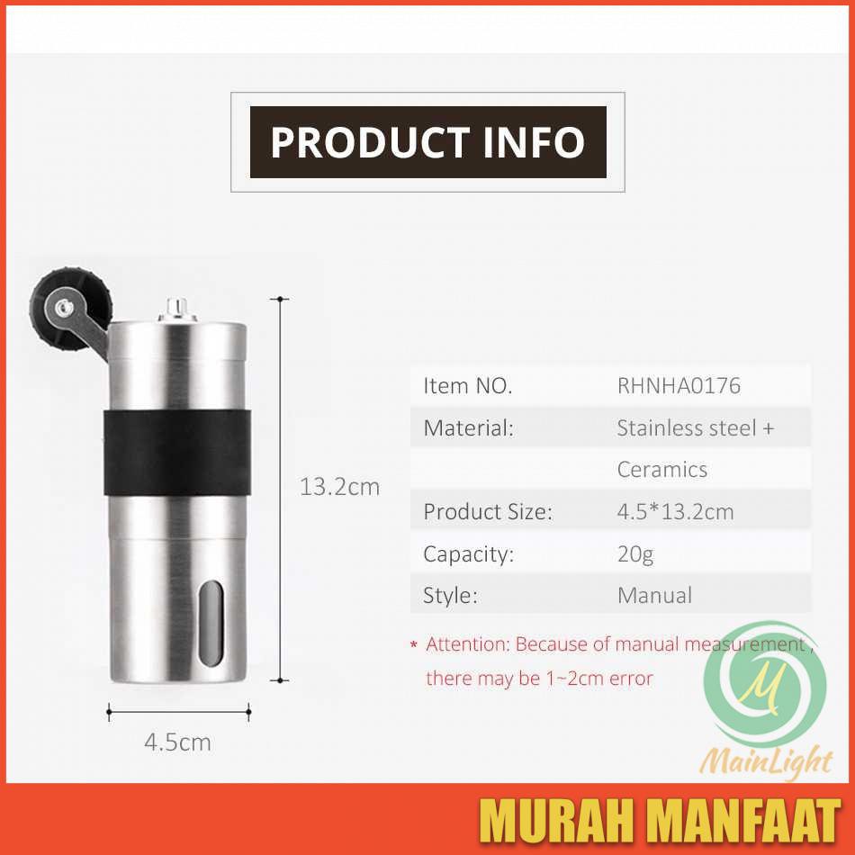 Coffee Grinder OneTwoCups Alat Penggiling Kopi Manual - RHNHA0176