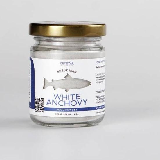 

Model baru - Crystal of the Sea - 80GR BPOM White Anchovy Food Powder / Bubuk Ikan Teri Nasi Putih / Whitebait ~