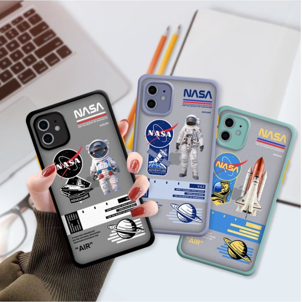 HYBRID AERO CASE CAMERA PRINTING NASA iphone 6 7 8 plus x xr xs max 11 12 pro max vivo Y33S Y21S Y21
