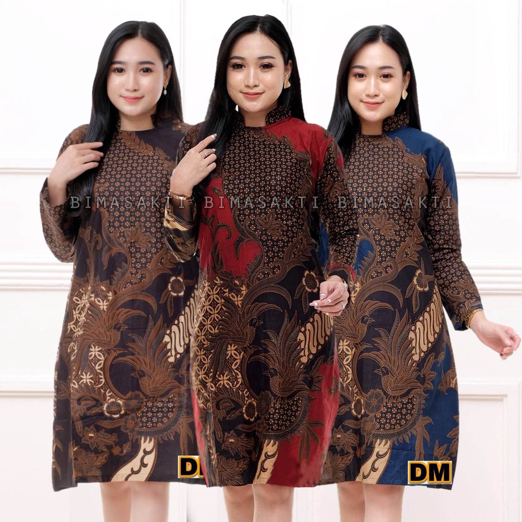 Terlaris Tunik Batik Wanita Modern Seragam Kantor Guru Jumbo Big Size Terbaru | TUNIK BATIK WANITA M L XL XXL JUMBO Bahan Katun Prima