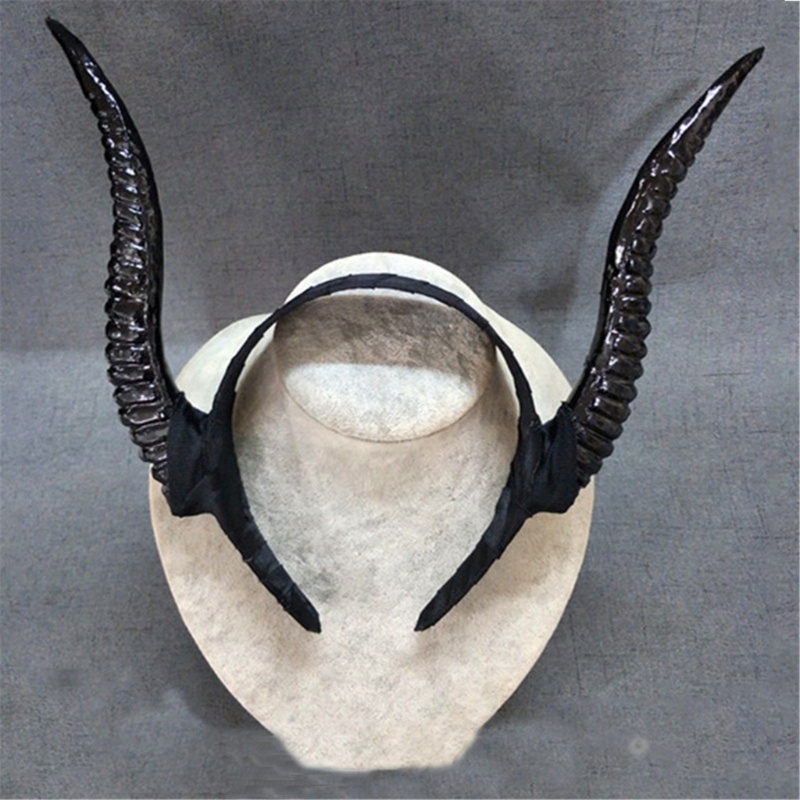 Headband Tanduk Kambing Buatan Untuk Kostum Cosplay Halloween