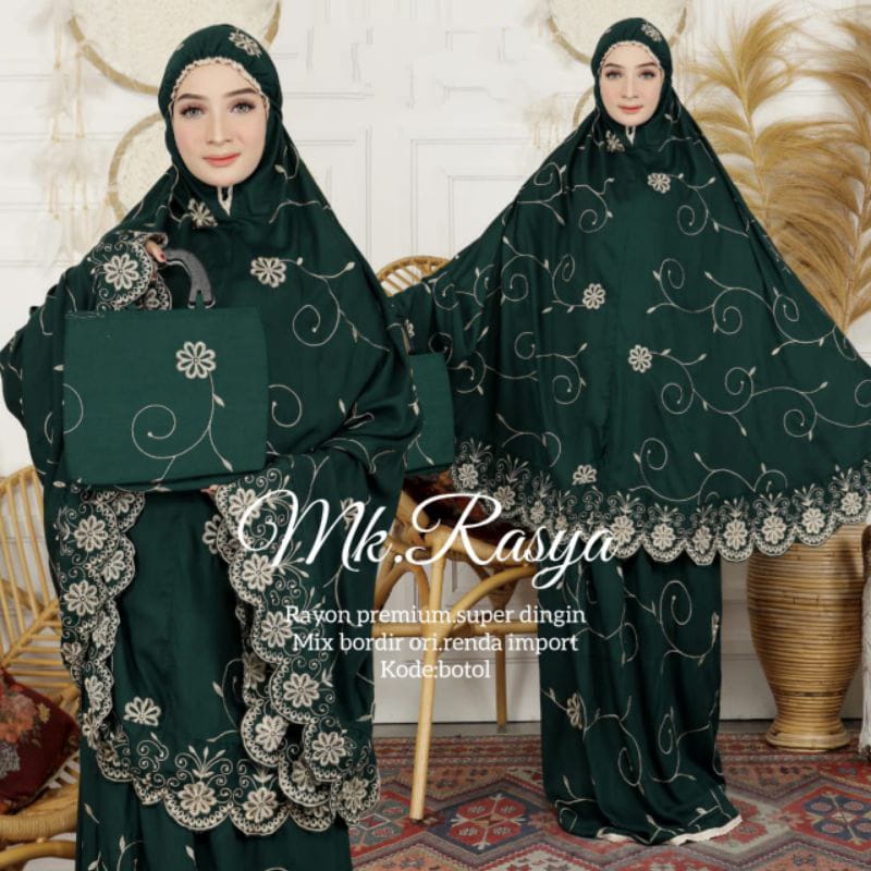 NEW!!! Mukena Rasya mukena bahan  rayon premium super mix bordir import  / Mukena dewasa terbaru model kekinian / mukena ukuran Jumbo