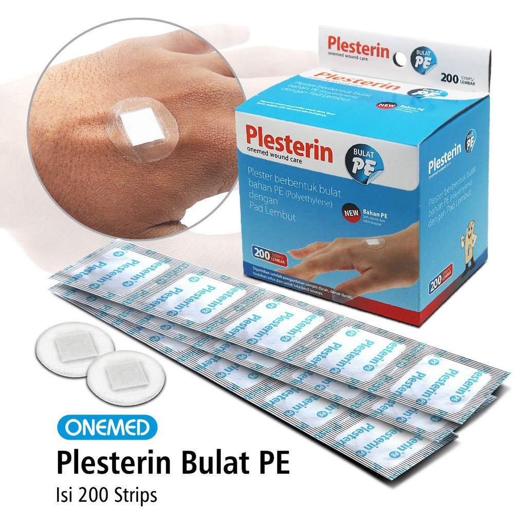 Plesterin Bulat PE Transparan OneMed box 200pcs