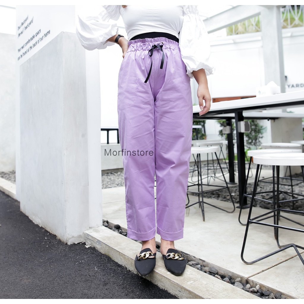 BEST - Lova Pants Bahan katun stretch / celana panjang wanita terbaru / celana bahan katun / celana murah