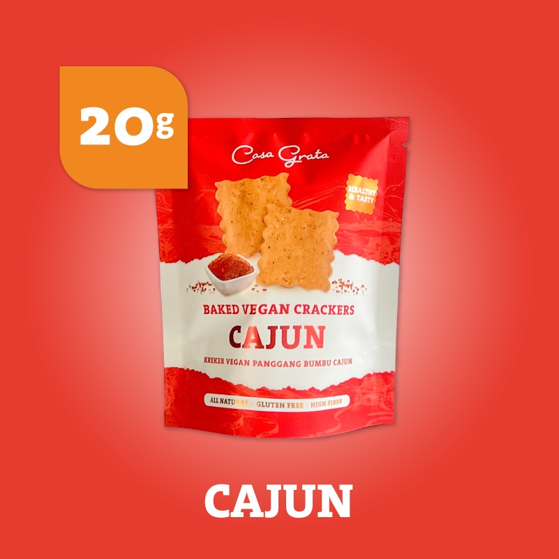 

Casa Grata Cajun Crackers - 20 gram - Gluten Free & Vegan Snacks