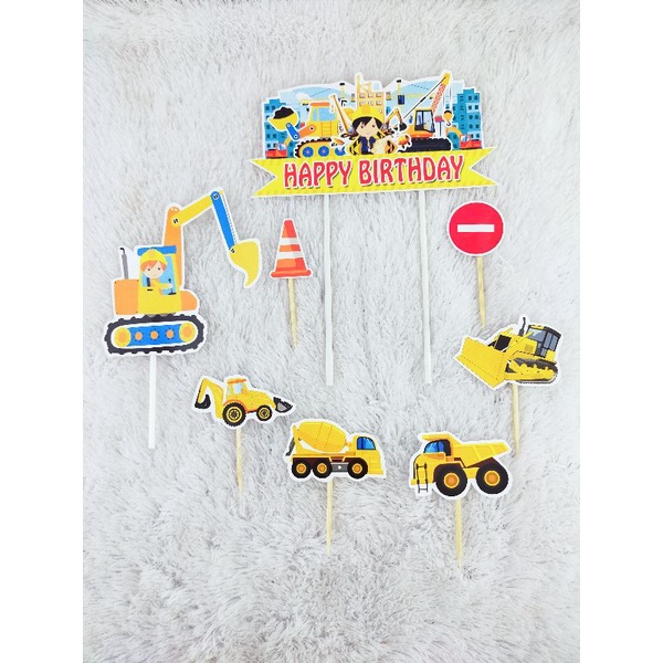 Jual Cake Topper Topper Kue Hiasan Kue Excavator Konstruksi Xtra Shopee Indonesia