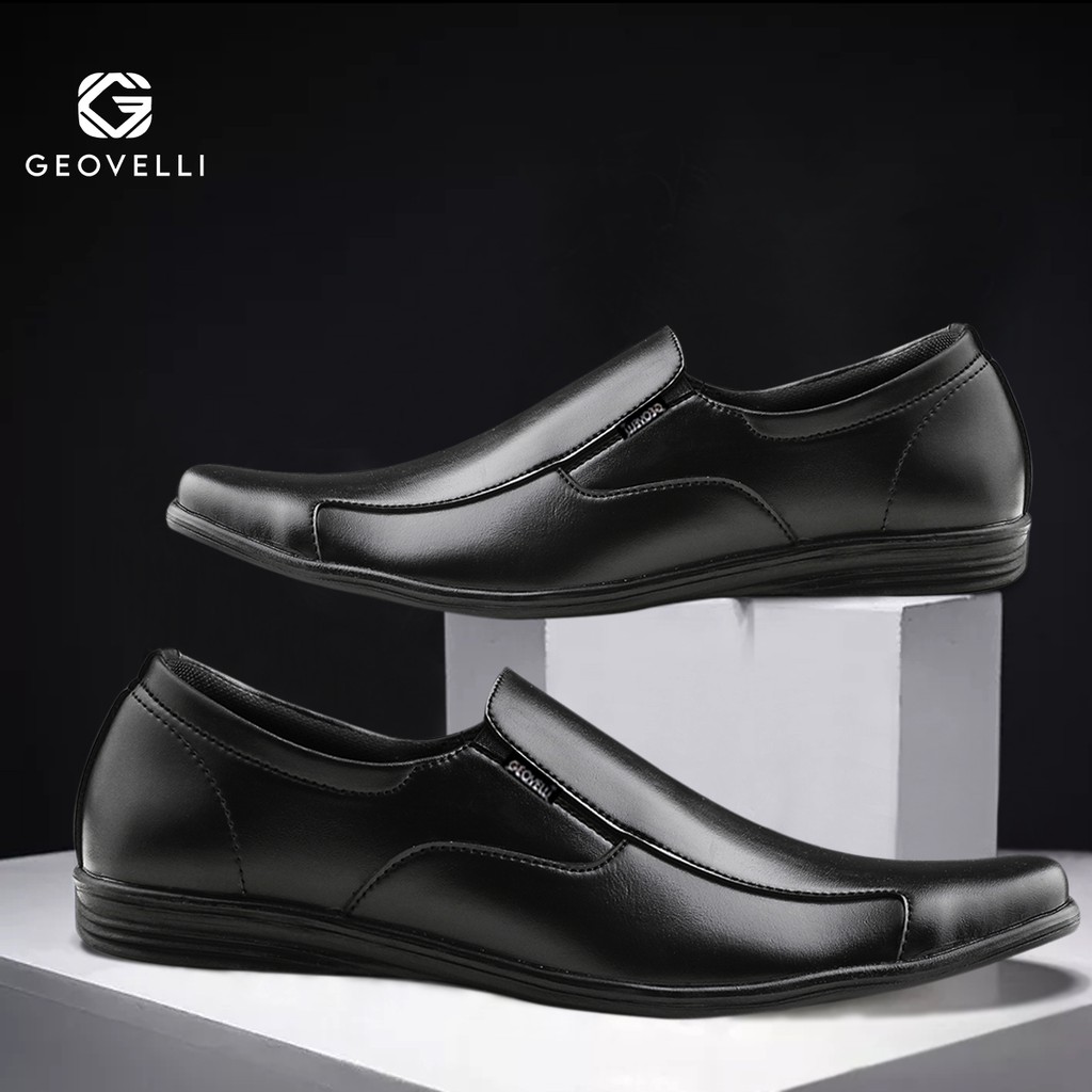 GVL GEOVELLI! Pantofel Hitam Pria Sepatu Pantofel Pria Sepatu Pantopel Pria Sepatu Kulit Pria Sepatu