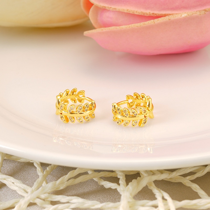 Anting Rantai Pendek 24K Model Hollow Gaya Bangkok Untuk Wanita