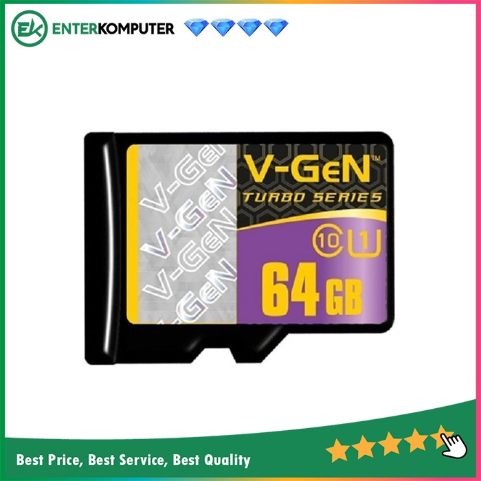 Memorycard V-GeN Micro SD 64GB Turbo With SD Adapter