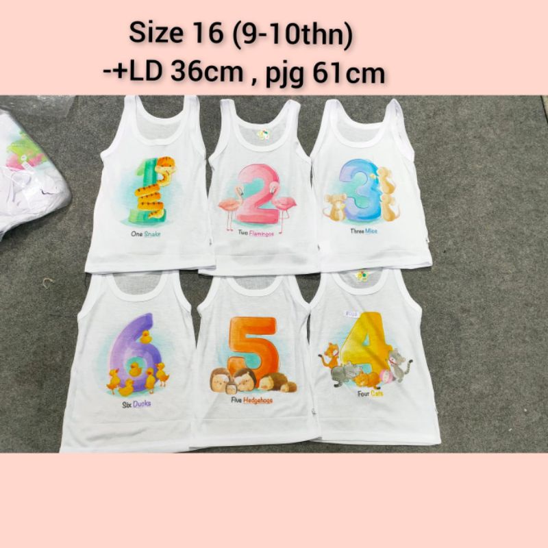 SINGLET MOTIF / SINGLET BAYI / SINGLET ANAK / KAOS DALAM ANAK