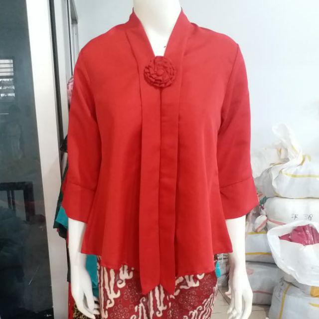 (M92/100) Kebaya floy kutubaru encim kartini termurah busui STD-JUMBO KeroncongBusana-Maroon