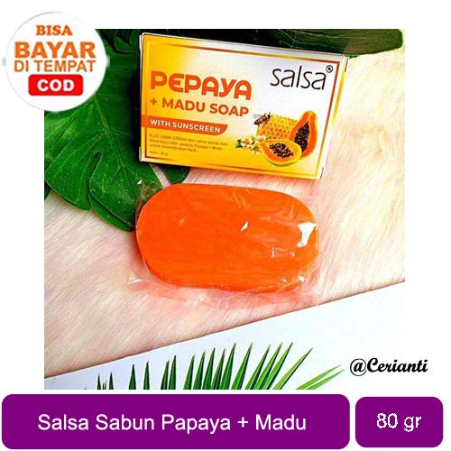 [BPOM] SALSA SABUN PEPAYA MADU 80Gr SABUN PENCERAH &amp; PEMUTIH