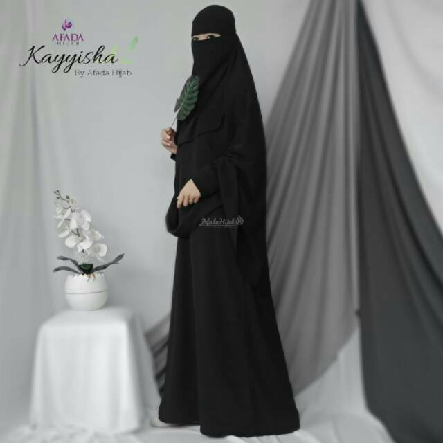 Gamis Syari Kayyisha Hitam by Afada Hijab