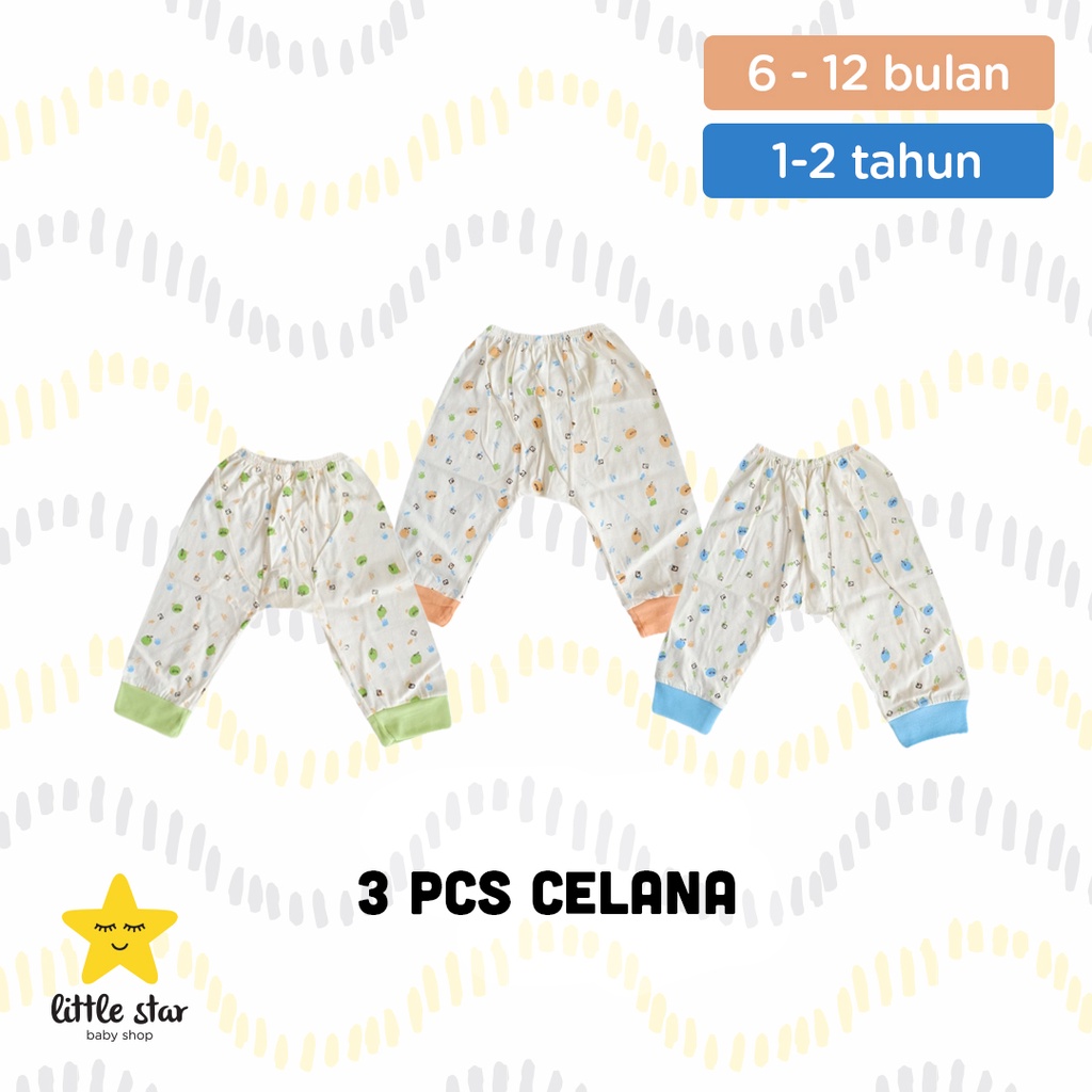 ISI 3 PCS - Y Lin Celana Panjang Pampers Bayi Cowok Cewek | Anak Unisex