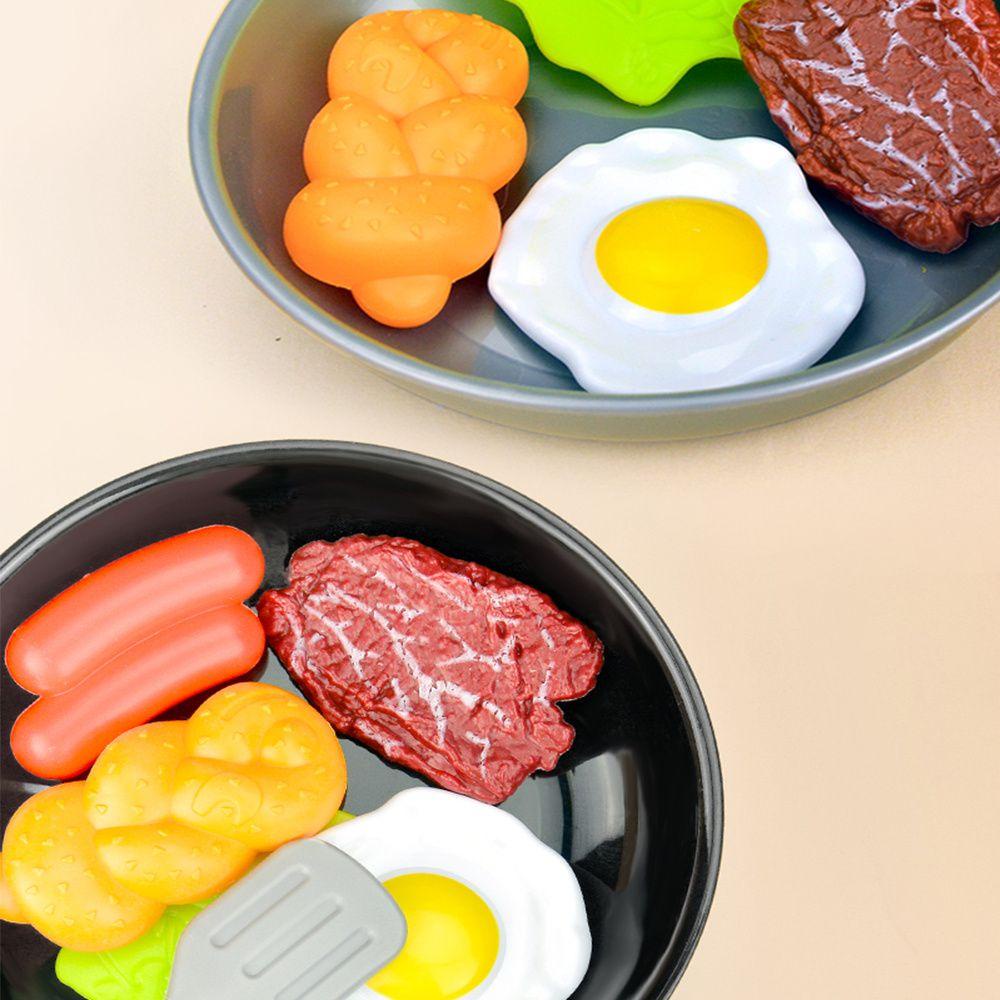 R-flower 8Pcs / Set Mainan Simulasi Hot Dog / Steak / Sayuran Untuk Anak Bermain Peran