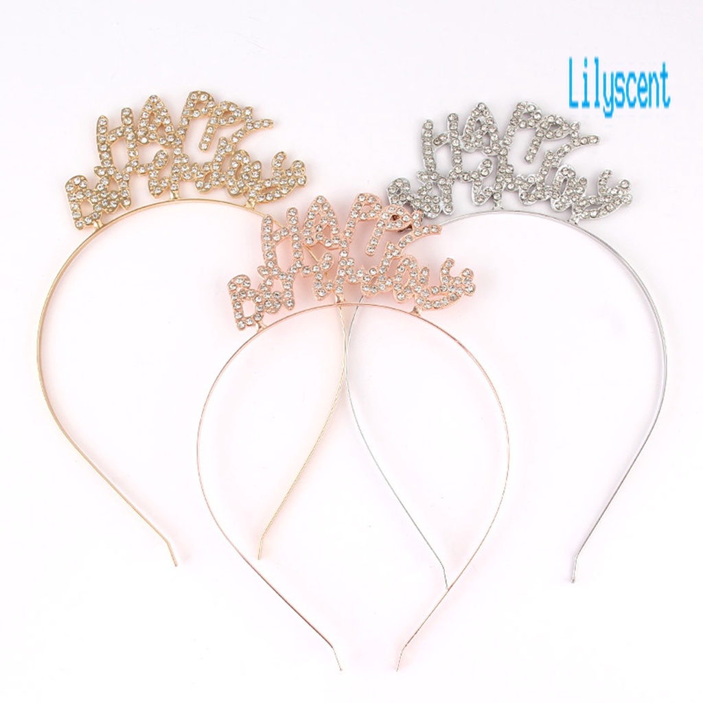 Bando Mahkota Aksen Glitter Bahan Alloy Anti Karat Tahan Lama Untuk Anak Perempuan