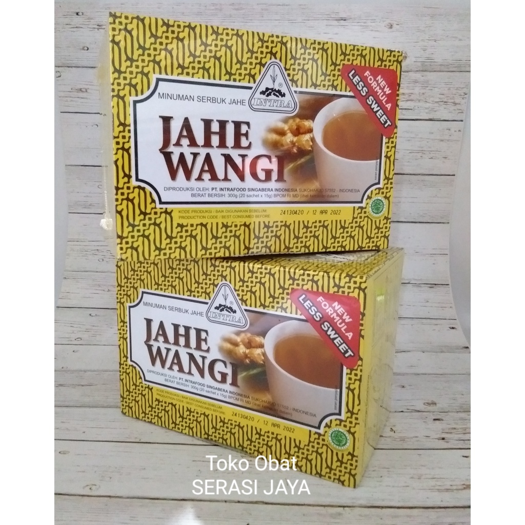 

Jahe Wangi Intra Less Sweet 20 Sachet Menyegarkan Badan Minuman Kesehatan