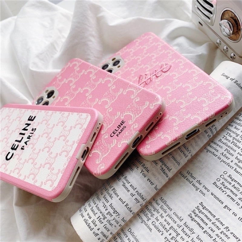 Pink C*line Softcase Branded for iphone XS XS Max XR 11 Pro Max 12 Pro Max 13 Pro Max