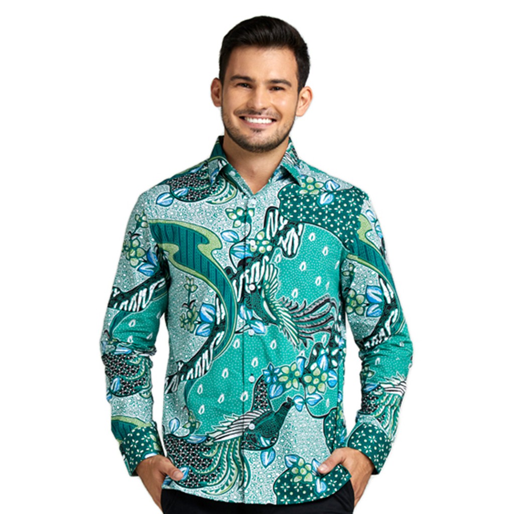 AGRAPANA BATIK  SLIMFIT BAJU  KEMEJA HEM BATIK  PRIA  COWOK 