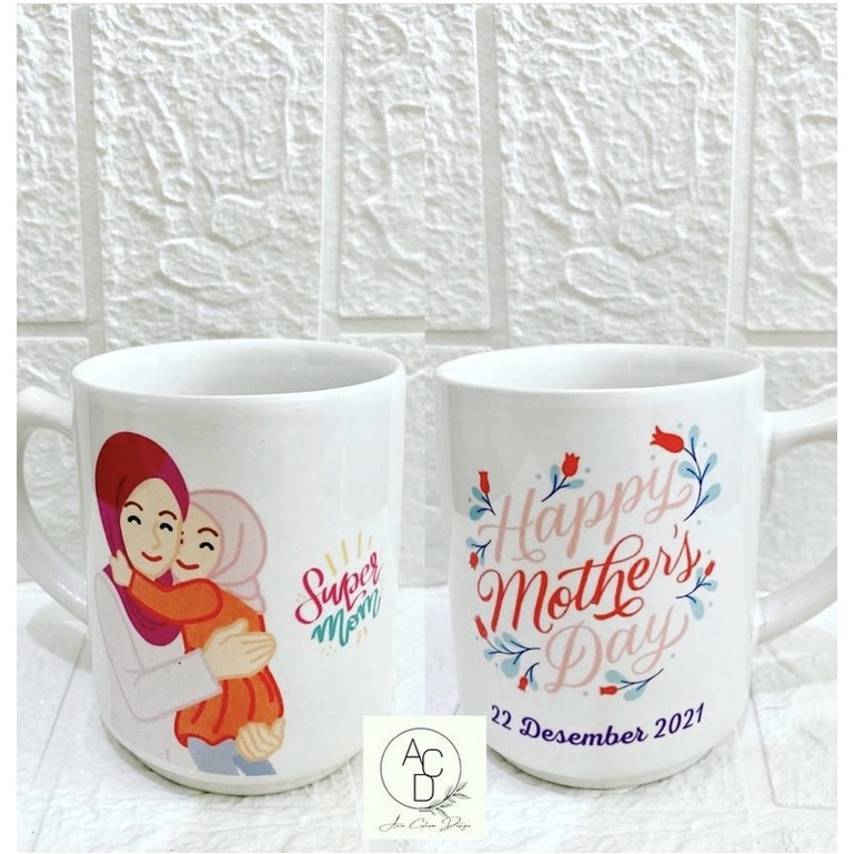 kado hari ibu /Mug costum hari ibu/ Mug souvenir