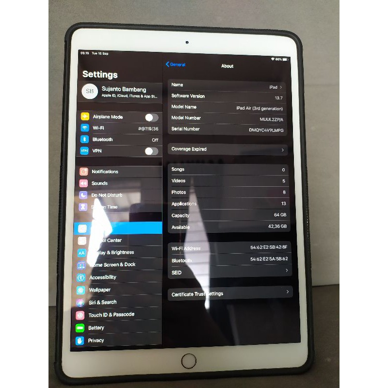Apple Ipad Air 3rd Gen Wify Second