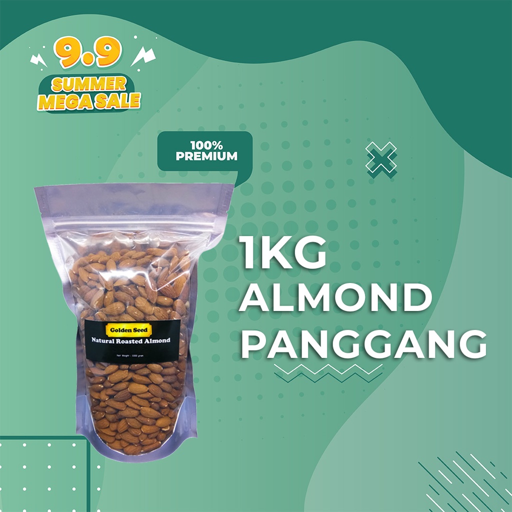 Jual Kacang Almond Panggang Kg Premium Roasted Almond Gram Shopee Indonesia