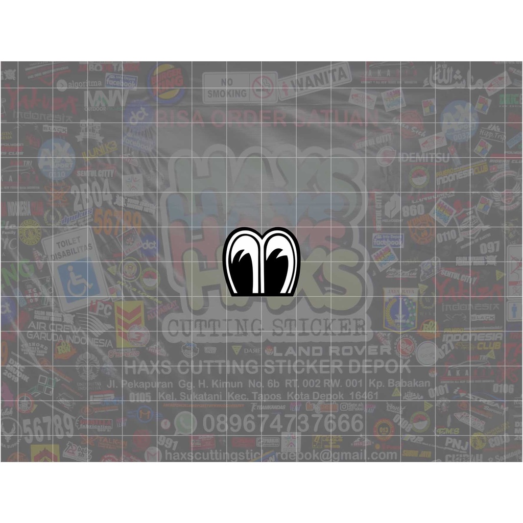 Cutting Sticker Mata Belo Nakano Ukuran 2 Cm Untuk Visor Helm