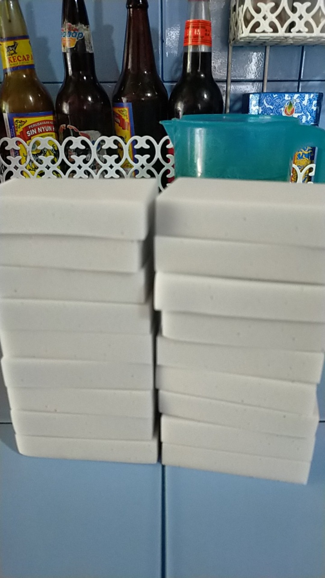 10pcs Magic Sponge Cleaner Bahan Melamine Foam Untuk Dapur