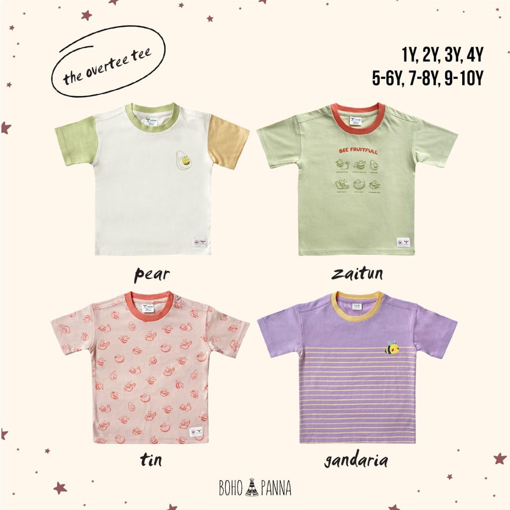 BOHOPANNA - BOHOPANNA X THE OVERTEE - THE OVERTEE TEE - BOHO - Kaos Anak