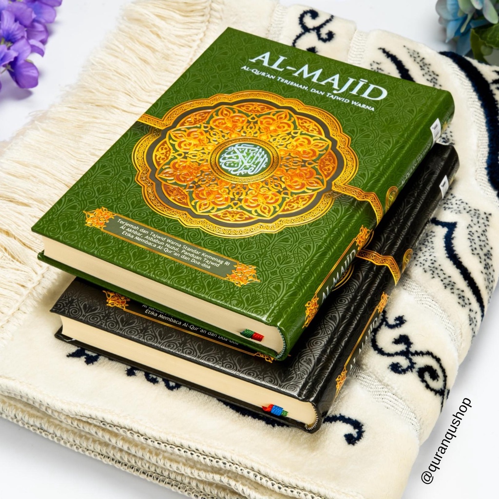 Al Quran Tajwid Warna Al Majid Ukuran Besar A4 Alquran Tajwid dan Terjemahan - Beras Alfath