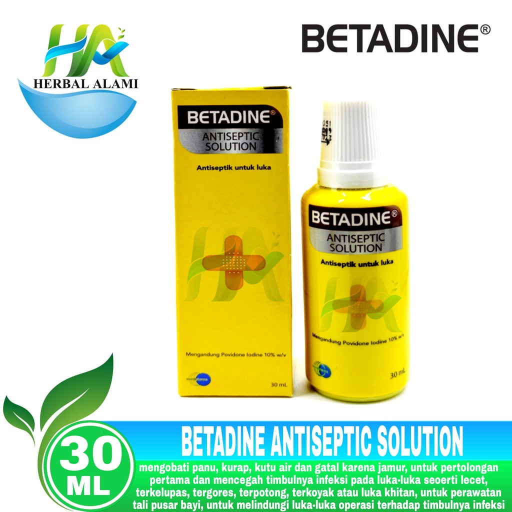 Betadine antiseptic 30ml -Betadin Antiseptik untuk Luka