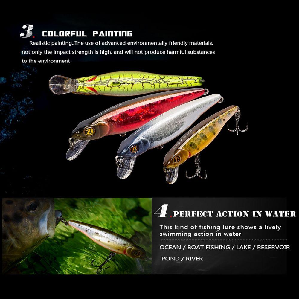 Umpan Ikan Kecil Mengambang TOP Outdoor Tackle Striped bass Minnow Lures
