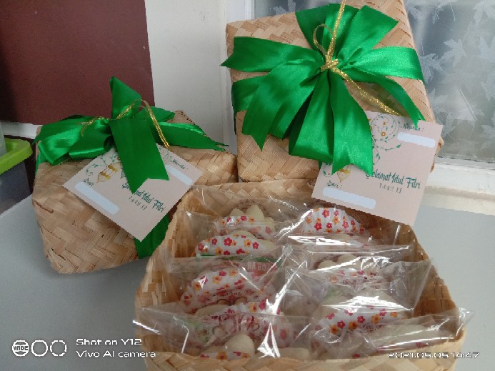 (harga Sepasang) Besek Bambu Ukuran 20x20x10cm