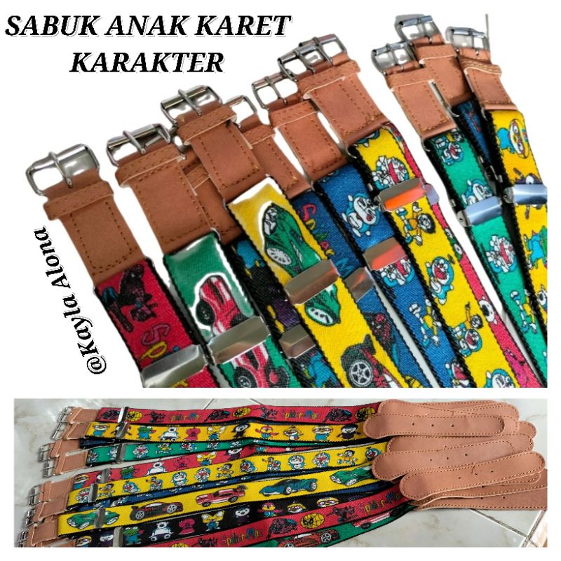 SABUK / IKAT PINGGANG / GESPER  KARET ANAK KARAKTER