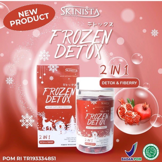 [BPOM] Skinista Frozen 2in1 Detox & Fiberry 60 capsule / kapsul in Box