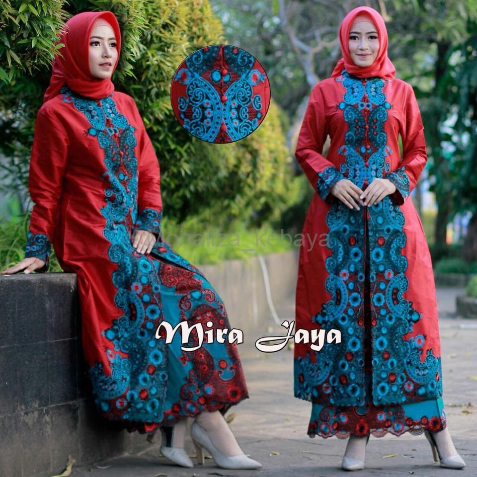 Good Quality Set kebaya pinang merah toska original Mira Jaya
