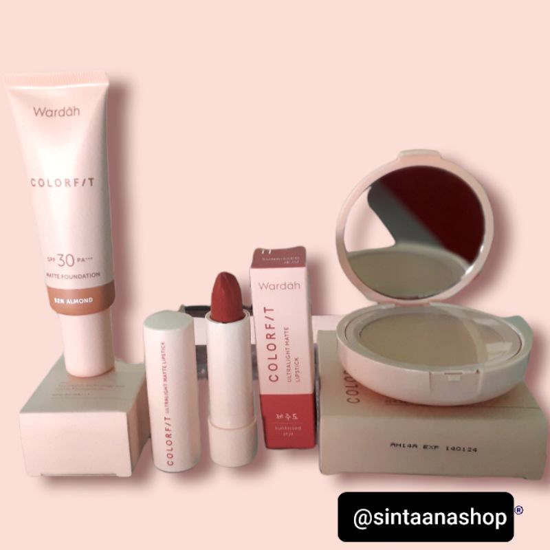 wardah Paket Kosmetik  Colorfit Series 3pcs | Wardah Colorfit Set Make up
