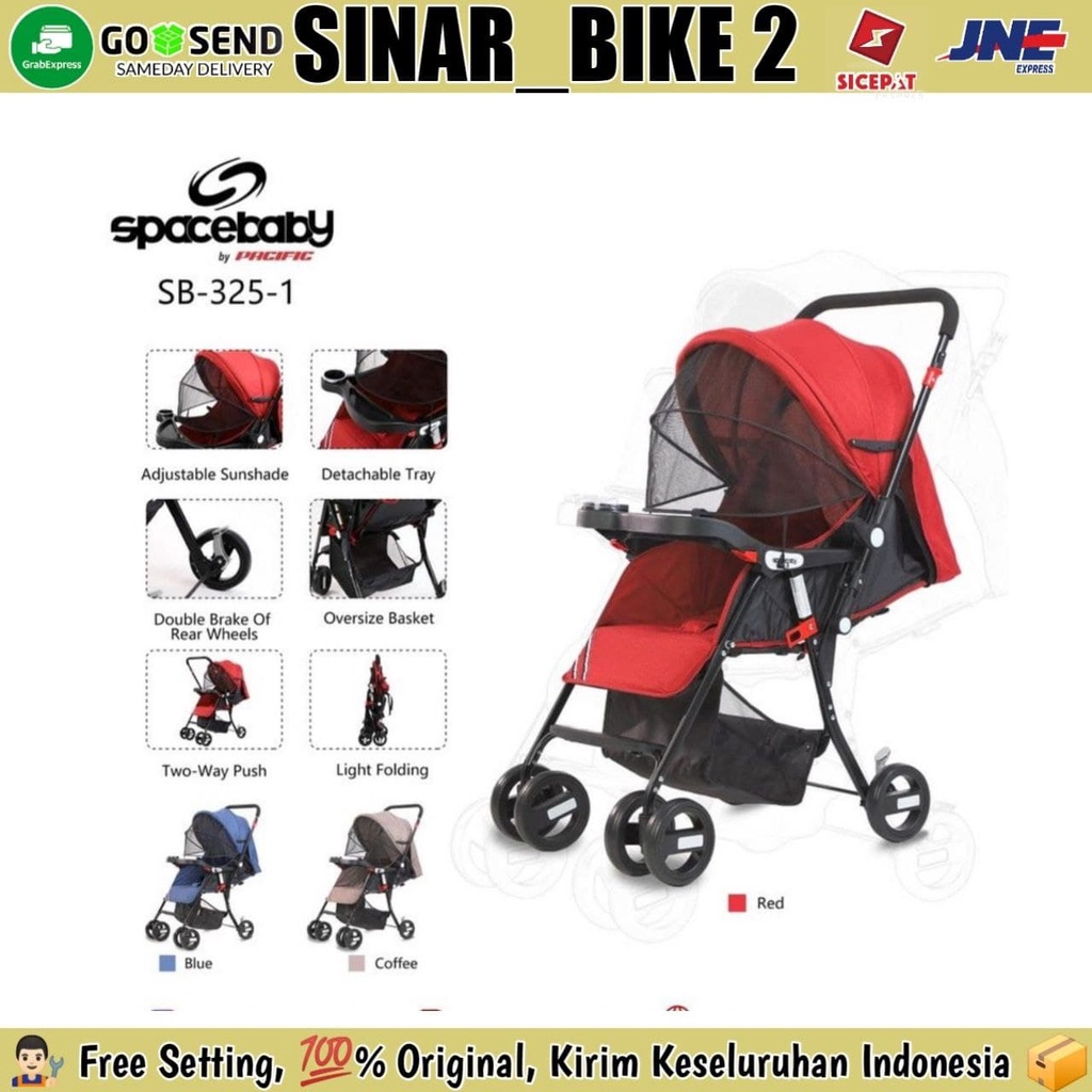 Kereta Bayi Spacebaby SB-330-1 New Born-3 Tahun  Posisi Ayun,Bisa 2 Arah Dan 325-1