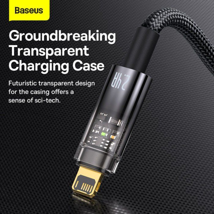 Baseus USB to Lightning Poweroff 2.4A - Explorer Series  - Auto Disconnect - Garansi Resmo 6 Bulan