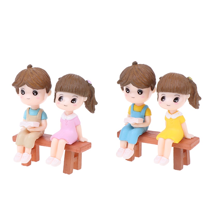 1 Set Miniatur Pasangan Kekasih Untuk Dekorasi Taman Perirumah Boneka