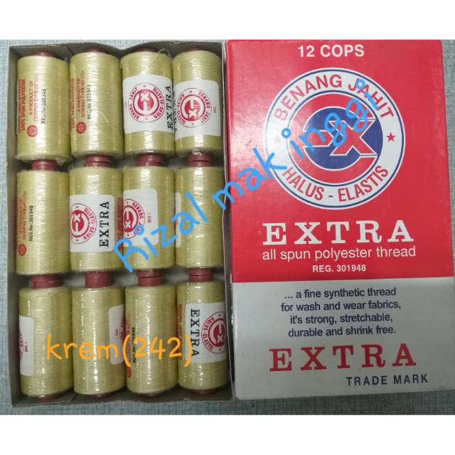Benang jahit extra krem(242) 500 yards