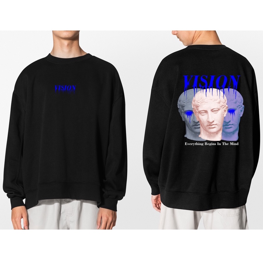 Sweater Crewneck Pria Vision Golden Fleece Size M - XXL